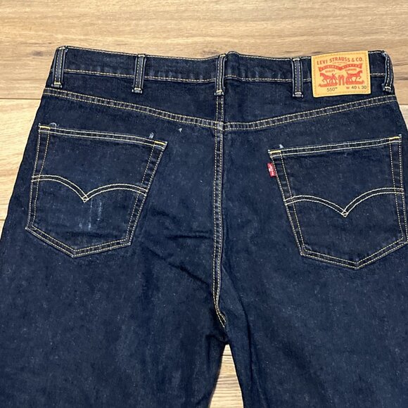 Men's Levis 550 Relaxed Fit Denim Jeans Size 40x30 Blue Modern Cotton Red Tab - Picture 8 of 13
